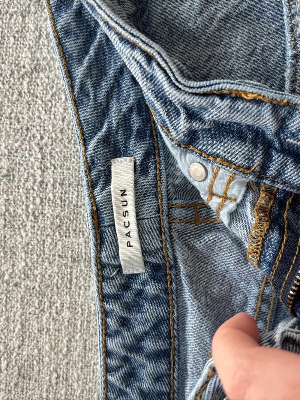 PacSun Light Blue Vintage Wash Denim Shorts - Picture 3 of 5